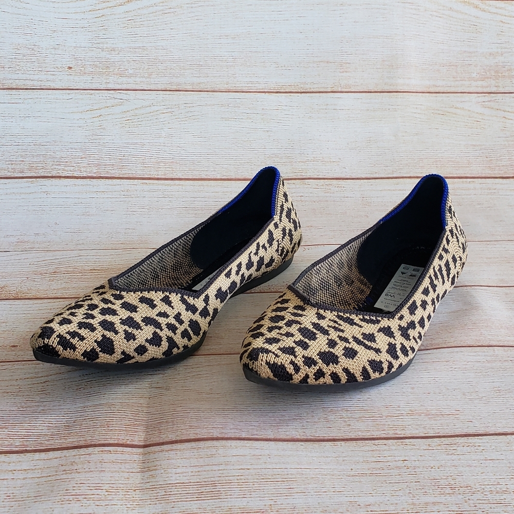Rare! Rothy's The Point Ballet Flats Leopard Shoes - Picture 4 of 15